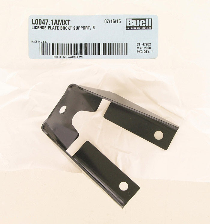 New OEM Genuine Harley-Davidson Support License Plate Bracket Black, L0047.1AMXT