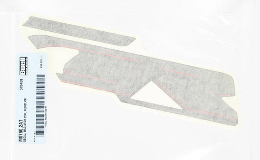 New OEM Genuine Harley-Davidson Decal Radiator Pod Black Silver, M0760.2AT