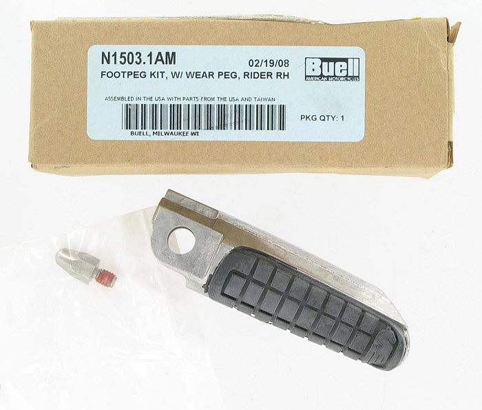 New OEM Genuine Harley-Davidson Rider Foot Peg Kit Right With Wear Peg, N1503.1AM