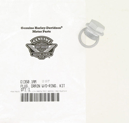 New OEM Genuine Harley-Davidson Oil Drain Plug With Seal, Q1350.1AM